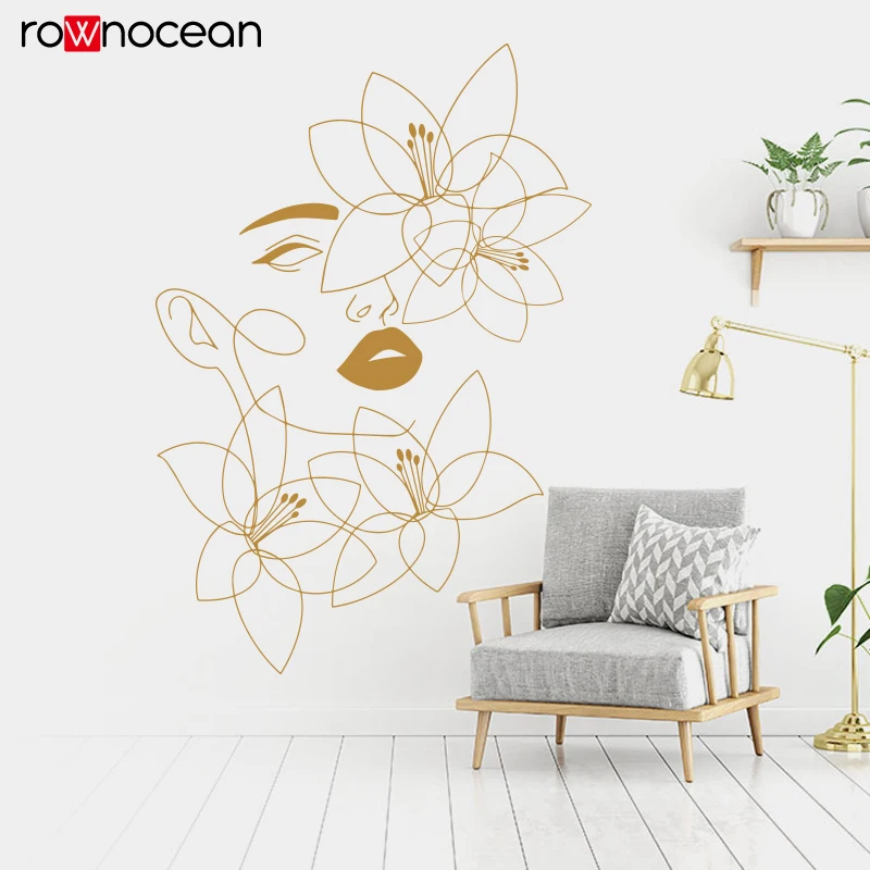 Spa Wellness Salon - One Line Wall Decals Beauty Wall