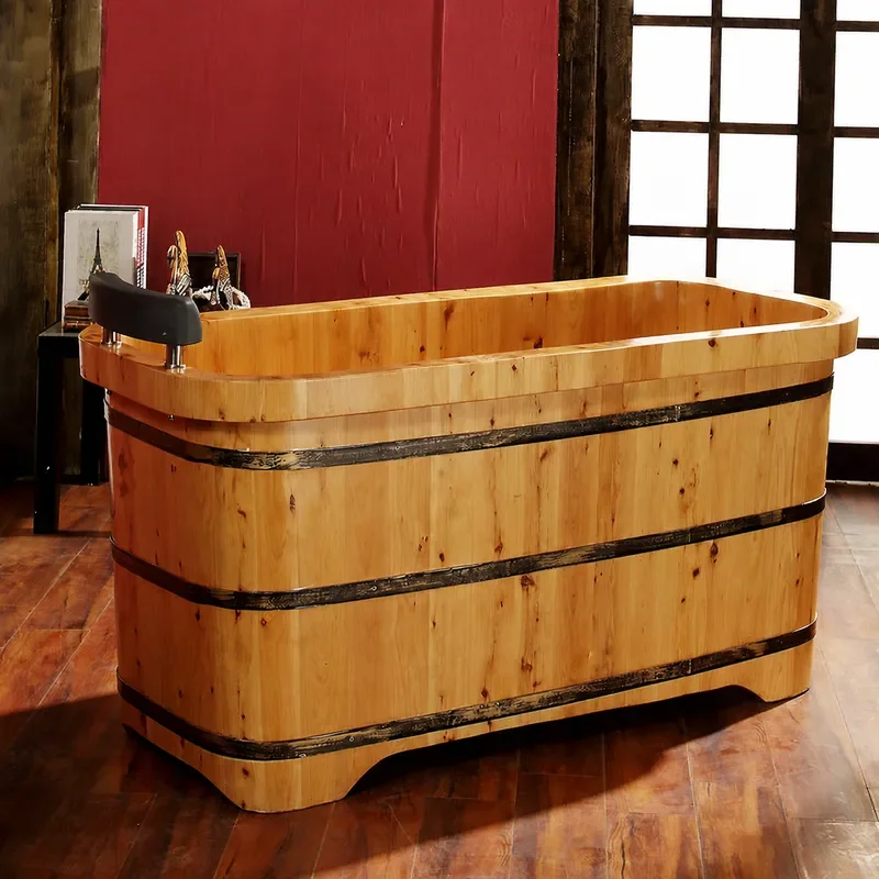 Spa Wellness Health - Sichuan Cedar Wood Bathtub for Adults