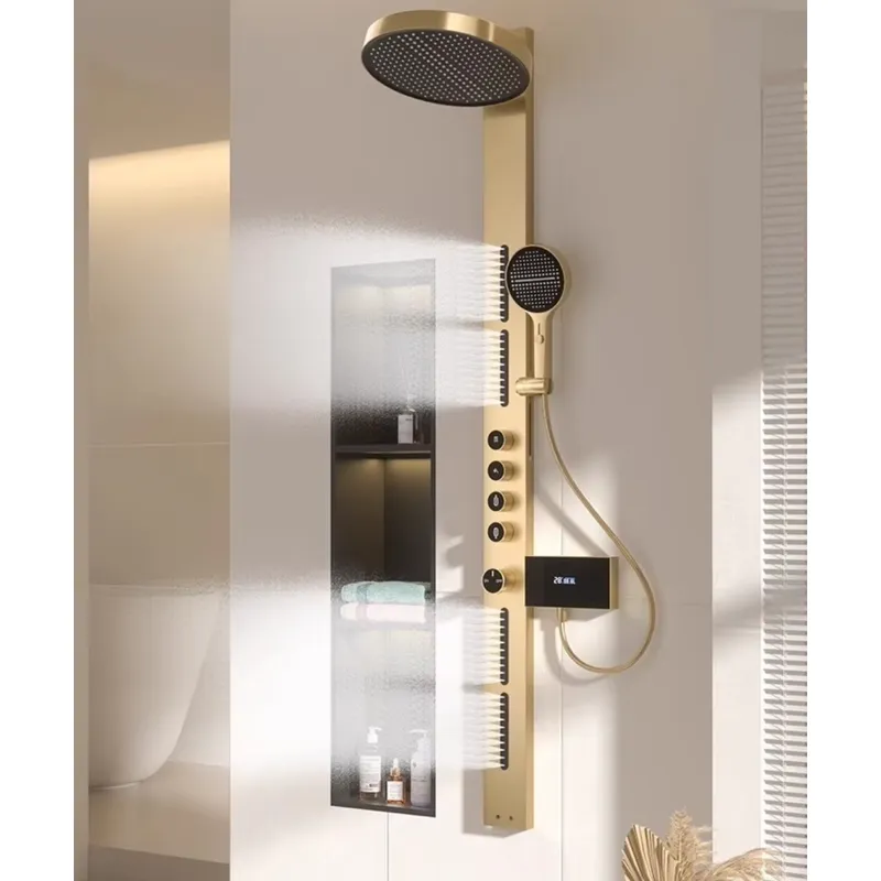 Brass Rainfall Shower Panel Se - Spa & Wellness Jura Resort Centre De Loisirs Des Franches Montagnes review and price