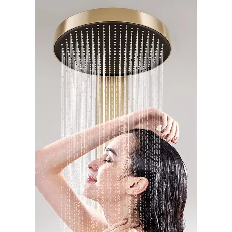 Brass Rainfall Shower Panel Se - Spa & Wellness Jura Resort Centre De Loisirs Des Franches Montagnes review and price